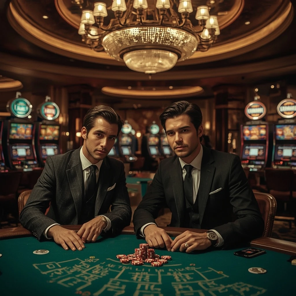 Dos jugadores de póker en Superboss Casino